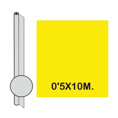 ROLLO CELOFAN CONTINUO AMARILLO 0.5X10M
