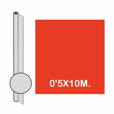 ROLLO CELOFAN CONTINUO ROJO 0.5X10M