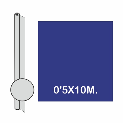 ROLLO CELOFAN CONTINUO 0.5x10M.AZUL FTE