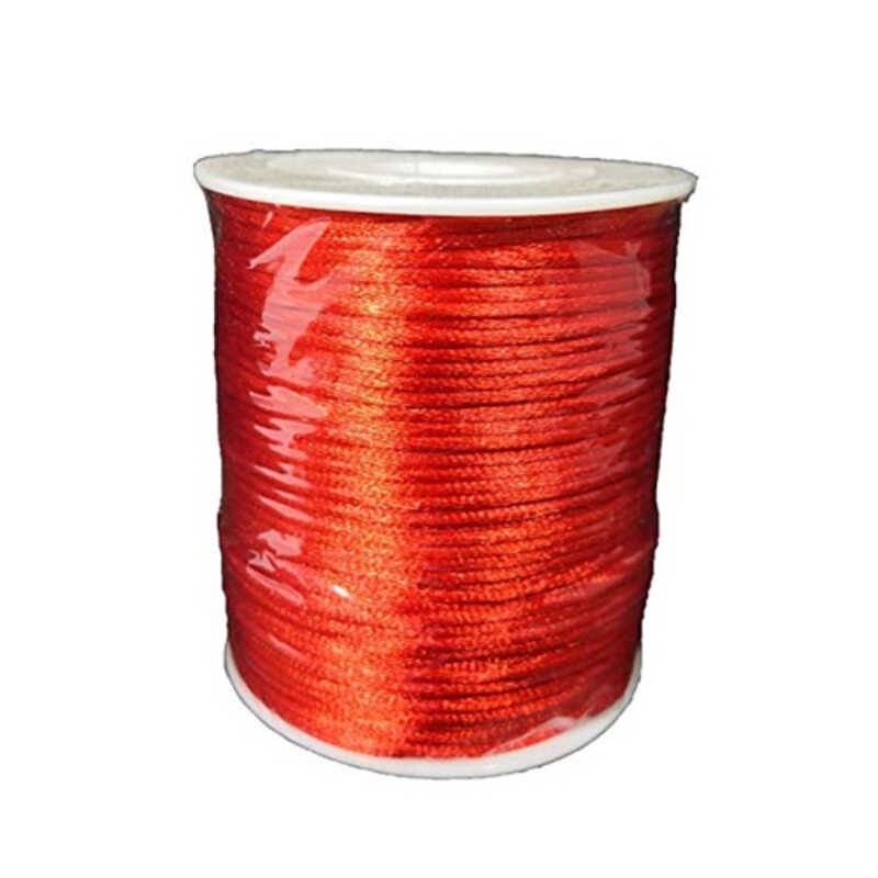 ROLLO  25M CORDON SATINADO 2MM ROJO