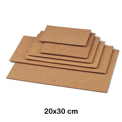 TABLERO 20X30CM CORCHO NATURAL 4MM