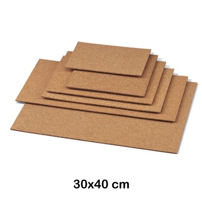 TABLERO 30X40CM. CORCHO NATURAL 4MM