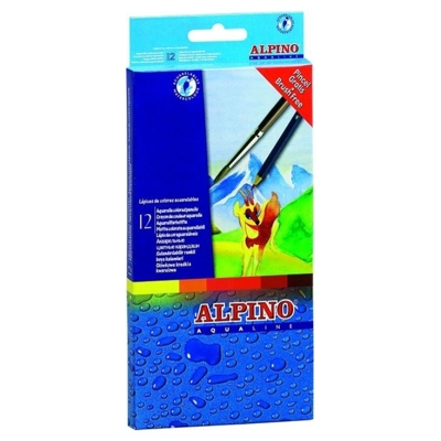 CAJA 12 COLORES ACUARELABLES ALPINO