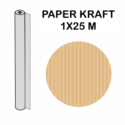 ROLLO KRAFT MARRON 1X25M 70GR