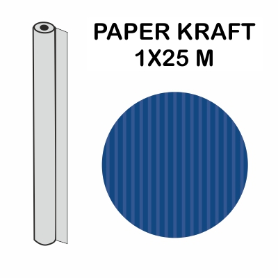 ROLLO KRAFT AZUL ULTRAMAR 1X25M 70GR