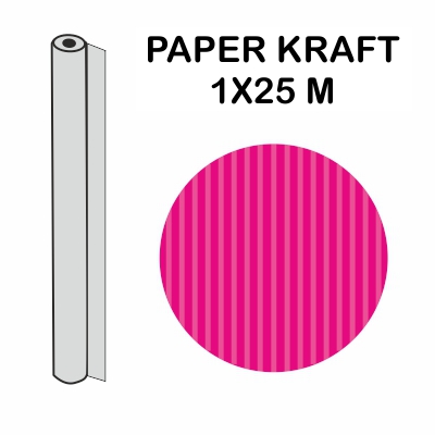 ROLLO KRAFT FUCSIA 1X25M 70GR