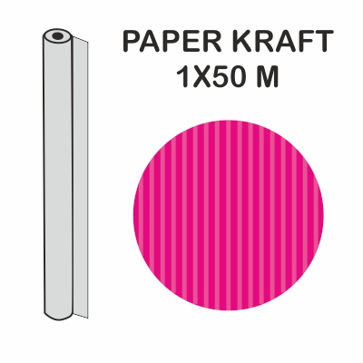 ROLLO KRAFT FUCSIA 1X50M 70GR