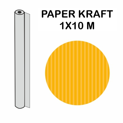 ROLLO KRAFT GUALDA 1X10M 70GR