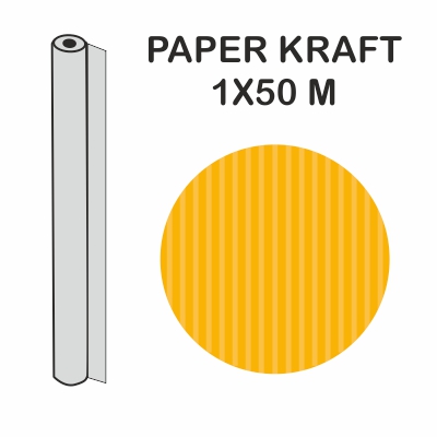 ROLLO KRAFT GUALDA 1X50M 70GR