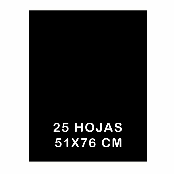 PAQUETE 25H PAPEL SEDA 51X76CM NEGRO