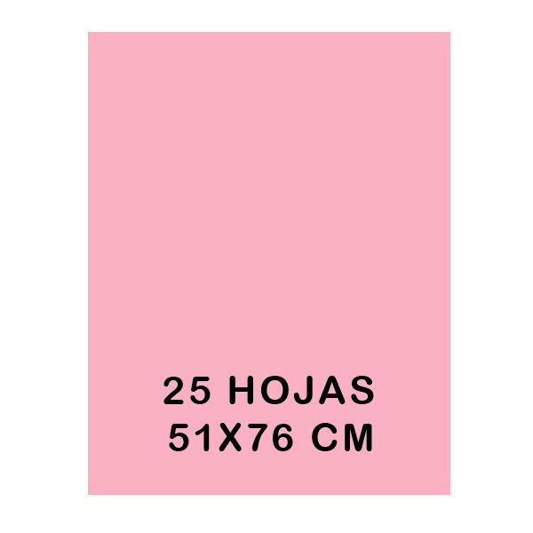 PAQ. 25H PAPEL SEDA 50X75CM ROSA