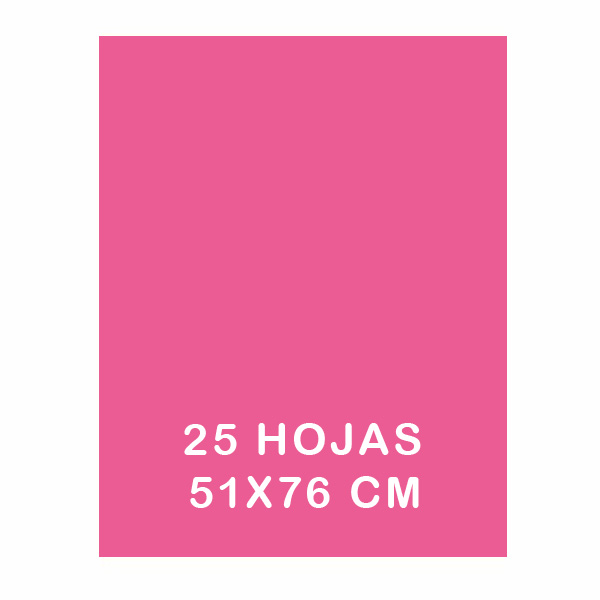 PAQ. 25H PAPEL SEDA 51X76CM ROSA FUERTE