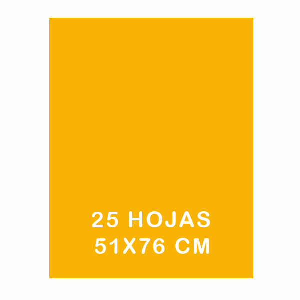 PAQ 25H PAPEL SEDA 50X75 AMARILLO PASTE