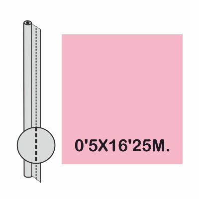 ROLLO CELOFAN TREPANADO ROSA 25 HOJAS