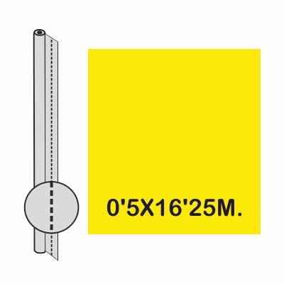 ROLLO CELOFAN TREPANADO AMARILLO 25HOJA