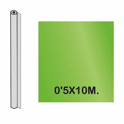 ROLLO PAPEL METALIZADO VERDE 0.5X10M