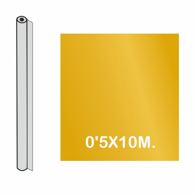 ROLLO PAPEL METALIZADO ORO 0.5X10M