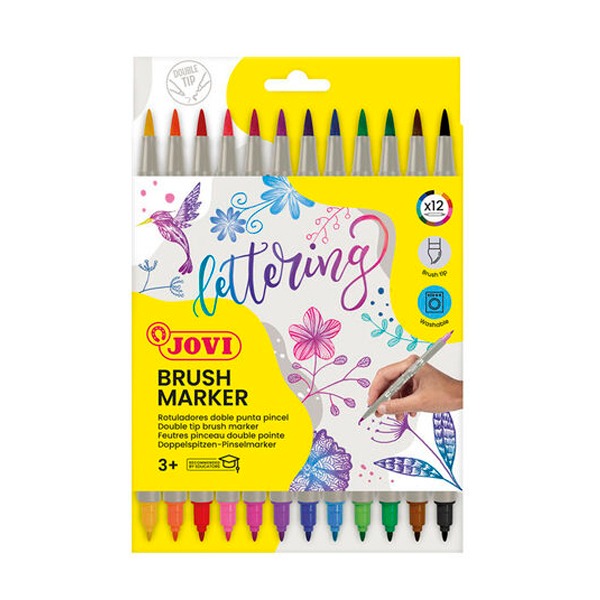CAJA 12 ROTULADORES LETTERING DOBLE PUN