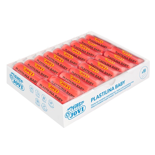 PAQ 18 PLASTILINAS BABY 38GR ROJAS