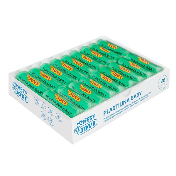 PAQ 18 PLASTILINAS BABY 38GR VERDES