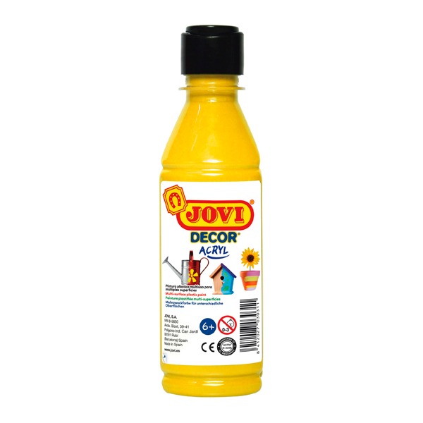 TEMPERA ESCOLAR PLASTICA AMARILLO 250ML