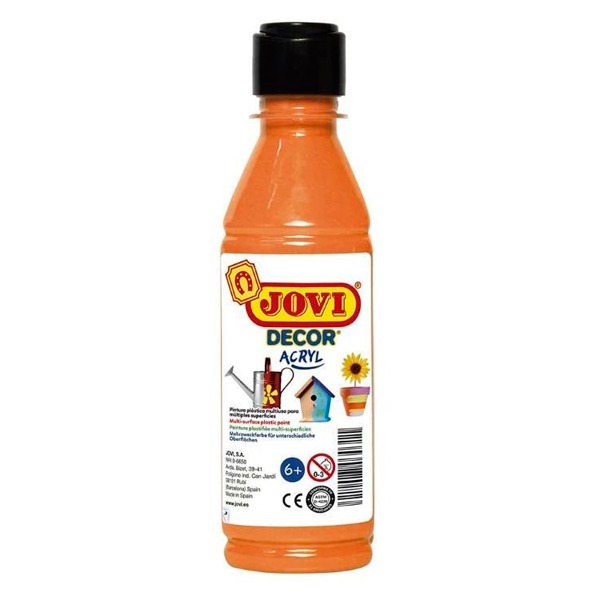TEMPERA ESCOLAR PLASTICA NARANJA 250ML