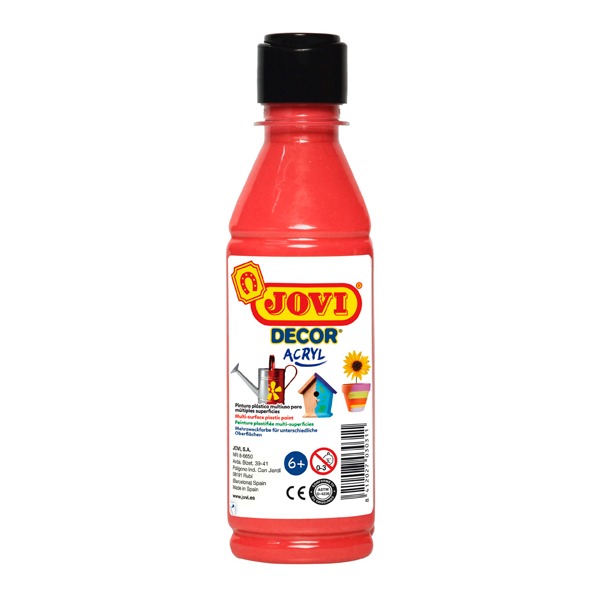 TEMPERA ESCOLAR PLASTICA ROJO 250ML