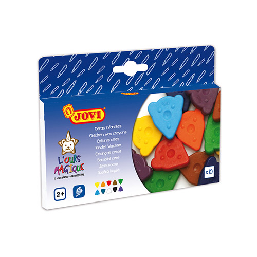 CAJA 10 CERAS OSO MAGICO COLORES BASICO