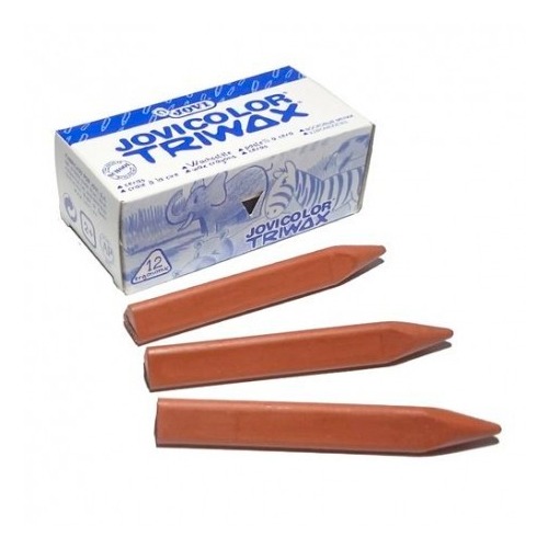 CAJA 12 CERAS DURAS TRIWAX MARRON CLARO