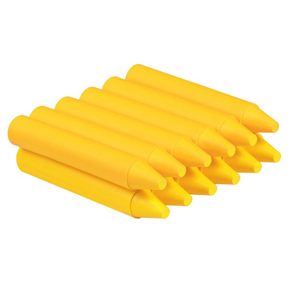 CAJA 12 CERAS DURAS REDONDAS AMARILLO