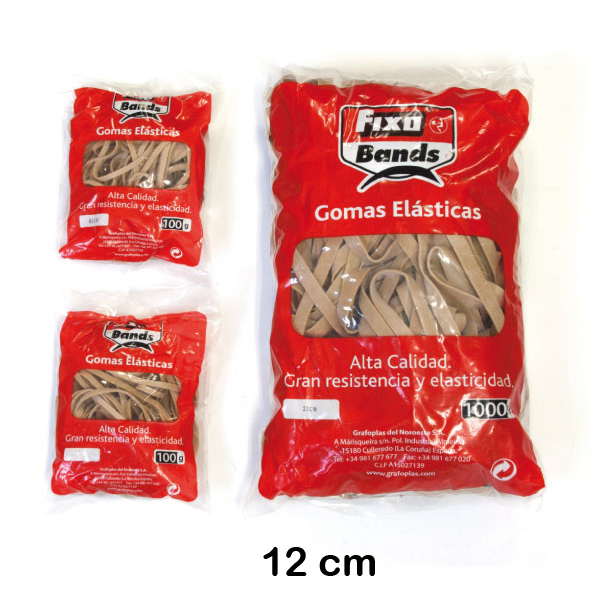 BOLSA GOMAS ELAST.FIXO 4MMX12CM 100GR