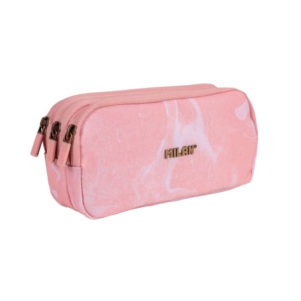 ESTUCHE 3 CREMALLERAS LAVA ROSA