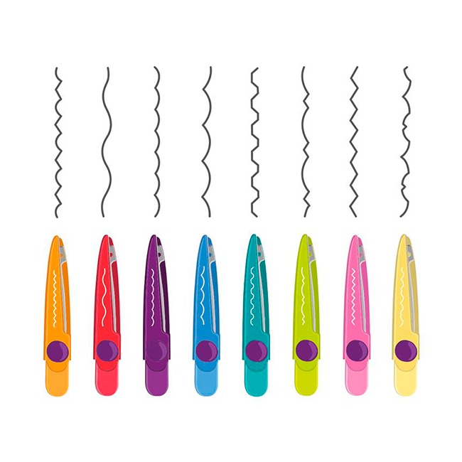 BLISTER TIJERA ZIGZAG 8HOJAS INTERCAMBI
