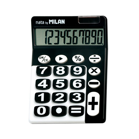 CALCULADORA CON TACTO DE GOMA 10D.NEGRA