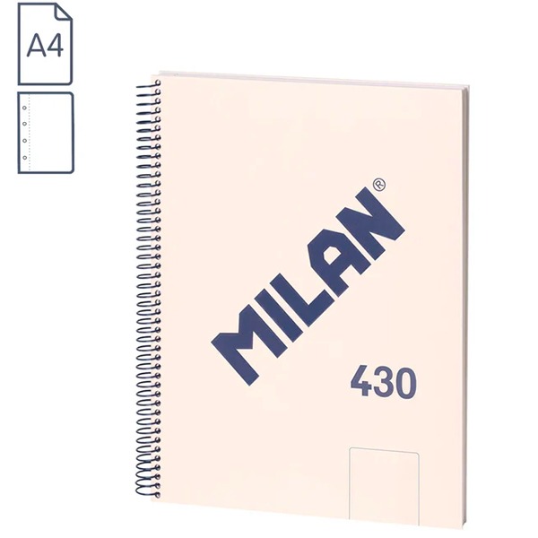 LIBRETA A4 BEIGE 80H ESPIRAL LISA