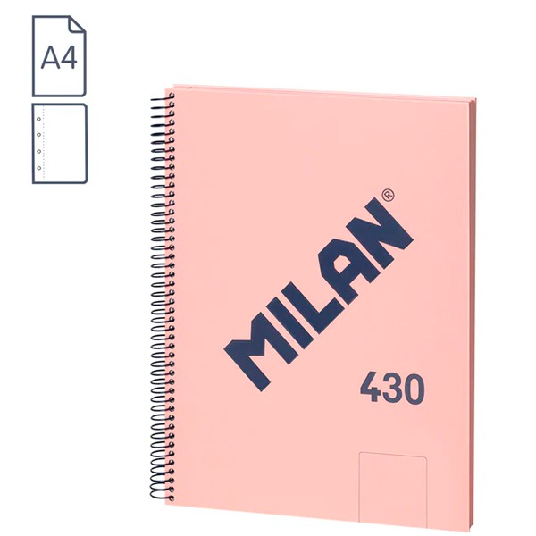 LIBRETA A4 ROSA  80H ESPIRAL LISA