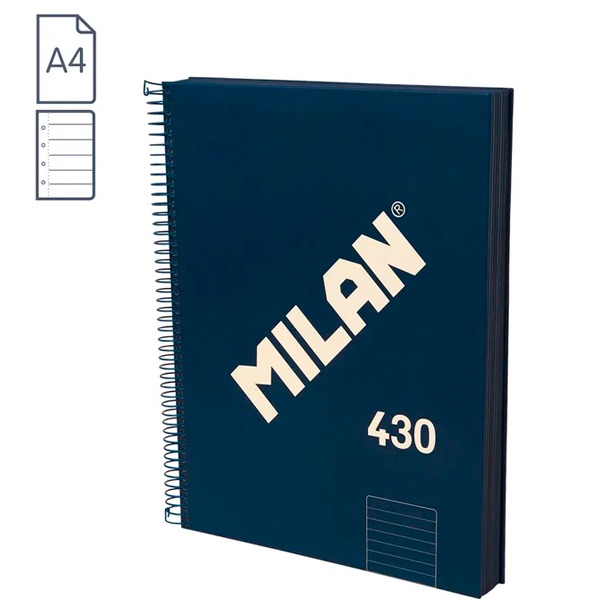 LIBRETA A4 AZUL 80H ESPIRAL LINEAS