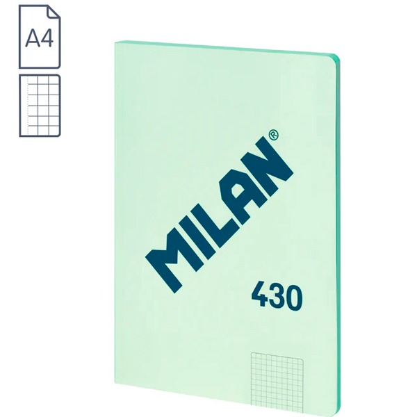 LIBRETA A4 VERDE 48H CUADRICULA