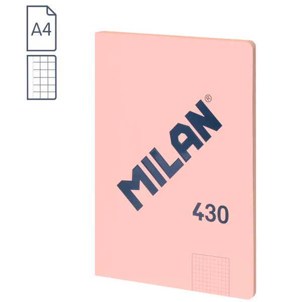 LIBRETA A4 ROSA  48H CUADRICULA