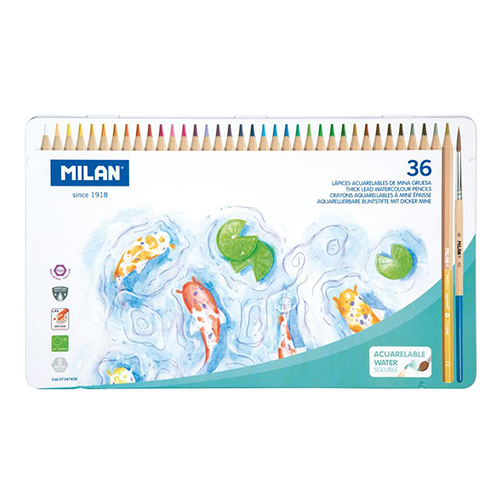 CAJA METAL 36 LAPICES COLOR ACUARELABLE
