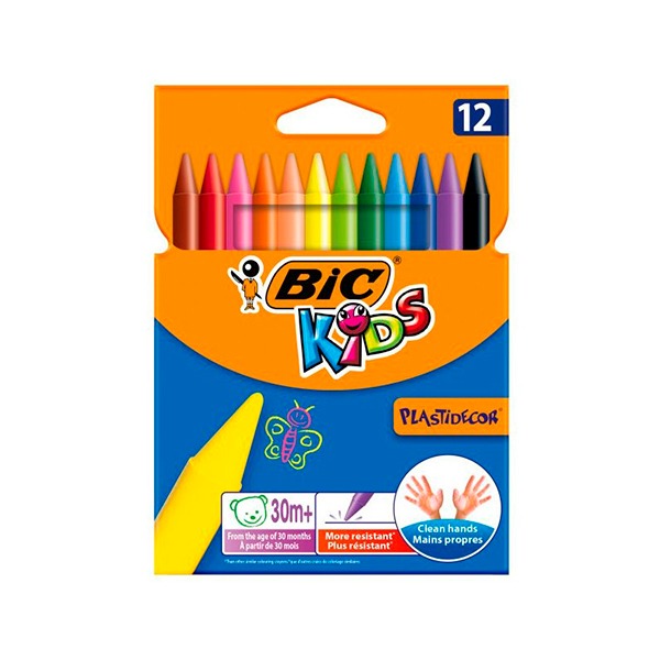 CAJA 12 PLASTIDECOR COLORES VARIADOS