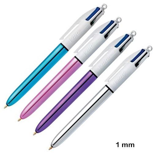BOLIGRAFO 4 COLORES RETRACTIL SHINE