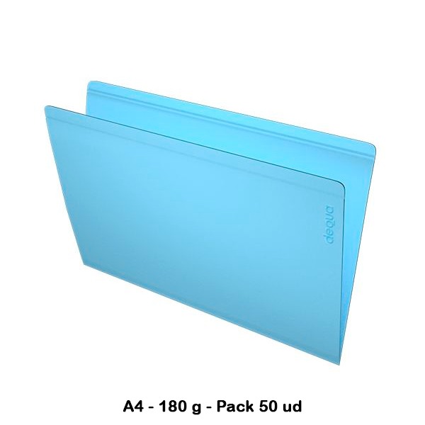 PACK 50 SUBCARPETAS A4 AZUL PASTEL