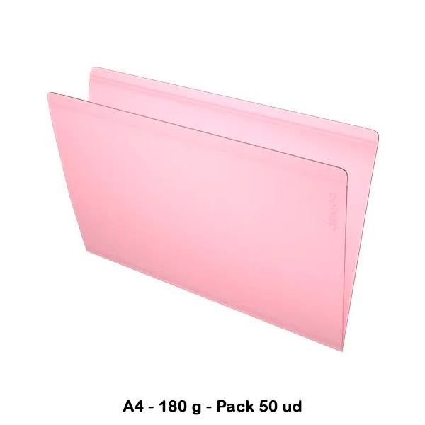 PACK 50 SUBCARPETAS A4 ROSA PASTEL