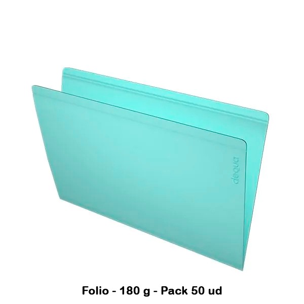 PACK 50 SUBCARPETAS FOLIO VERDE PASTEL