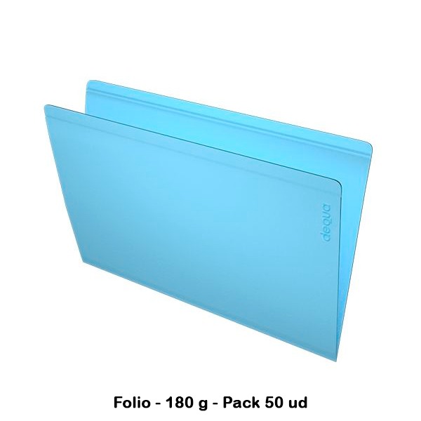 PACK 50 SUBCARPETAS FOLIO AZUL PASTEL