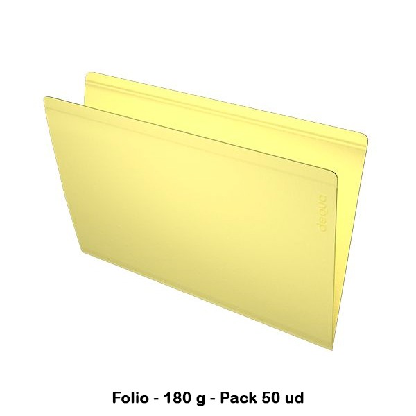 PACK 50 SUBCARPETAS FOLIO AMARILLO PAST