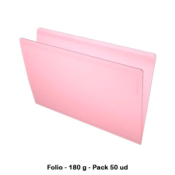PACK 50 SUBCARPETAS FOLIO ROSA PASTEL