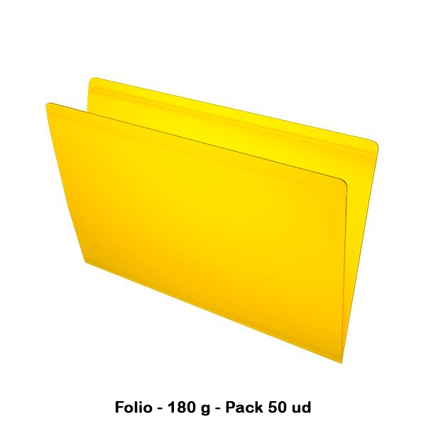 PAQ. 50 SUBCARPETAS FOLIO 185GR AMARILL