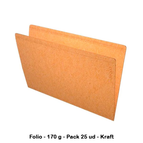 PACK 25 SUBCARPETAS FOLIO KRAFT 170GR